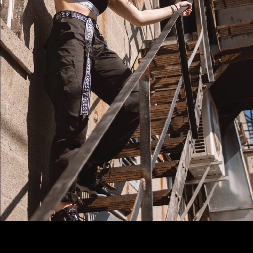 Black cargo pants